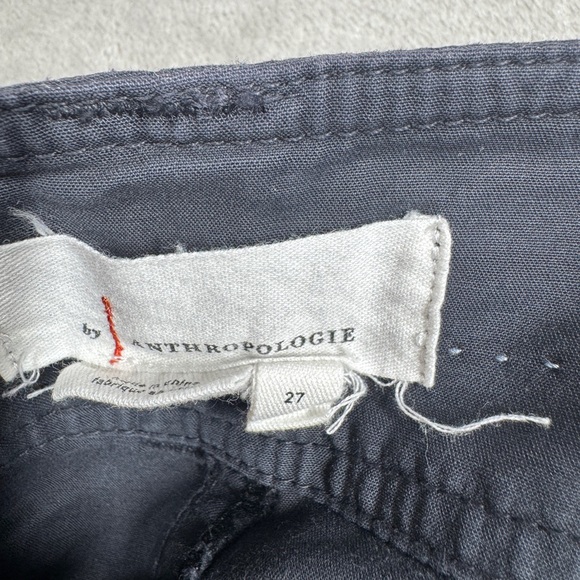 By Anthropologie Fatima Dip Dyed Wide Leg Cropped Grey White Boho Pants Size 27 - Picture 15 of 16